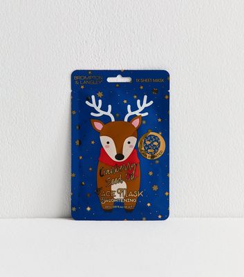 Brompton & Langley Navy Reindeer Face Mask