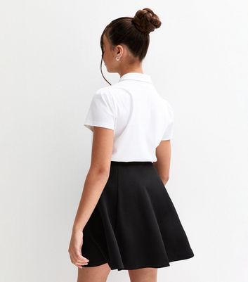 Girls Pack of 2 Black Jersey School Skater Skirts 4 Girls Pack of 2 Black Jersey School Skater Skirts