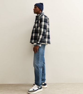 Blue Regular Checked Chest Pocket Shacket