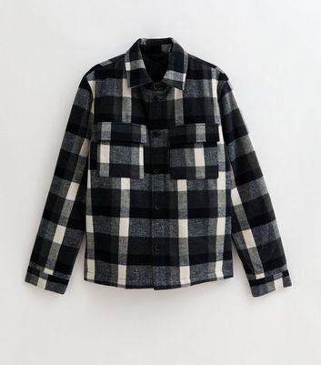 Blue Regular Checked Chest Pocket Shacket