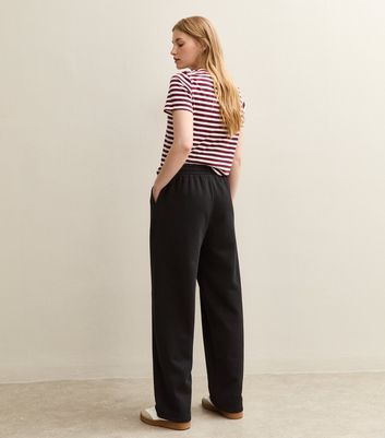 Black Tapered Wide Leg Joggers 4 Black Tapered Wide Leg Joggers