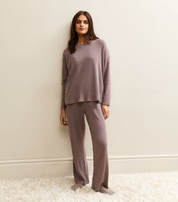 Mink Brushed Ribbed Top