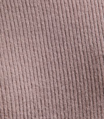 Mink Brushed Ribbed Top