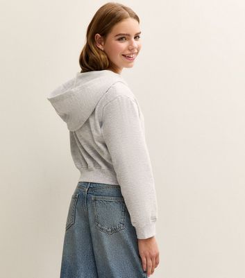 Girls Grey Zip Through Hoodie 3 Girls Grey Zip Through Hoodie