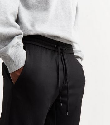 Only & Sons Black Slim Cuffed Elasticated Trousers