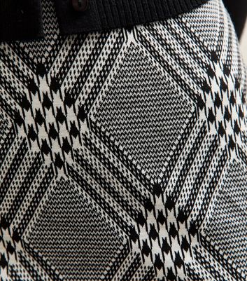 Petite Grey Monochrome Check Tube Skirt