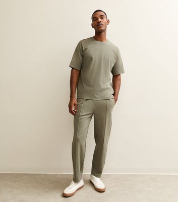 Khaki Relaxed Heavyweight Crew Neck T-Shirt 3 Khaki Relaxed Heavyweight Crew Neck T-Shirt