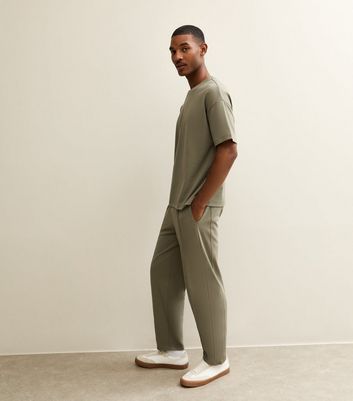 Khaki Relaxed Heavyweight Crew Neck T-Shirt 5 Khaki Relaxed Heavyweight Crew Neck T-Shirt