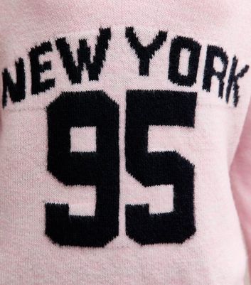 Girls Pink 95 New York V-Neck Jumper