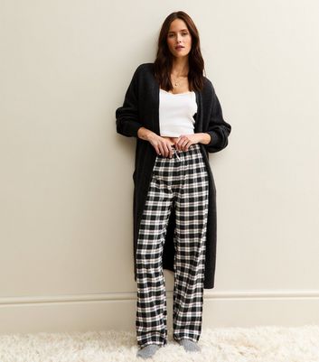 Black Check Print Pyjama Bottoms
