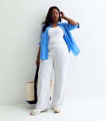 Curves Grey Wide Leg Joggers