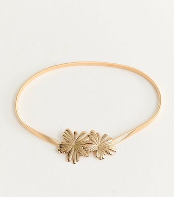 Gold Slinky Flower Belt