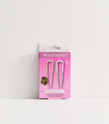 Brushworks Pack of 2 Metallic French Hair Pins