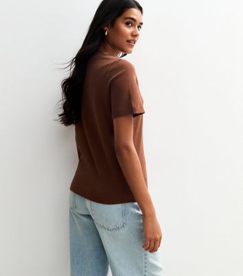 Brown Premium Heavyweight Cotton Relaxed T-Shirt 4 Brown Premium Heavyweight Cotton Relaxed T-Shirt