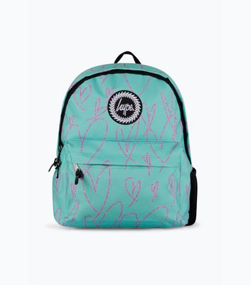 Hype Green Scribble Heart Backpack