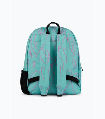 Hype Green Scribble Heart Backpack