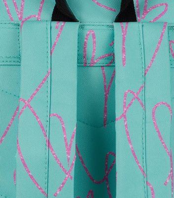 Hype Green Scribble Heart Backpack 5 Hype Green Scribble Heart Backpack