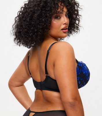 Ann Summers Black Attraction Floral Embroidered Padded Plunge Bra 3 Ann Summers Black Attraction Floral Embroidered Padded Plunge Bra