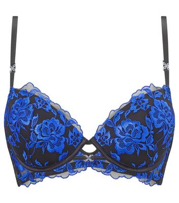 Ann Summers Black Attraction Floral Embroidered Padded Plunge Bra 5 Ann Summers Black Attraction Floral Embroidered Padded Plunge Bra