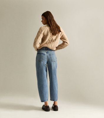 Blue Ankle Grazer Barrel Leg Jeans 4 Blue Ankle Grazer Barrel Leg Jeans