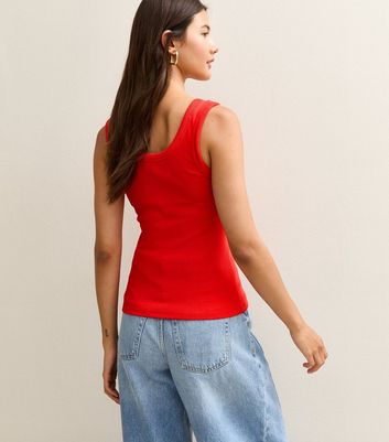 Red Scoop Neck Vest