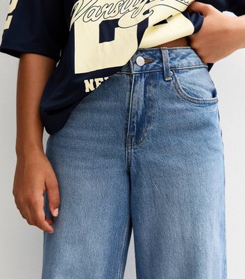 Girls Blue Mid Wash Skater Jeans 3 Girls Blue Mid Wash Skater Jeans