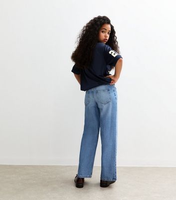 Girls Blue Mid Wash Skater Jeans 5 Girls Blue Mid Wash Skater Jeans