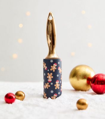 Blue Gingerbread Man Lint Roller