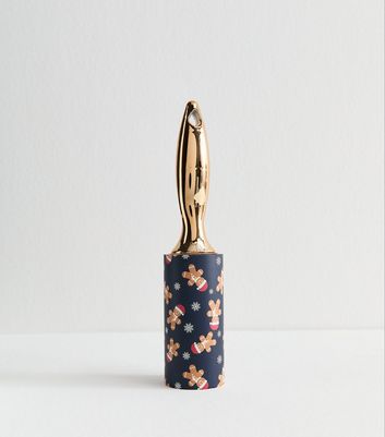 Blue Gingerbread Man Lint Roller