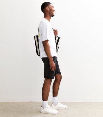 Jack & Jones Black Turned Up Cuff Denim Shorts 3 Jack & Jones Black Turned Up Cuff Denim Shorts