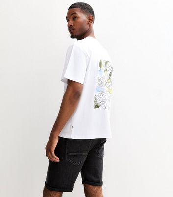 Jack & Jones Black Turned Up Cuff Denim Shorts 4 Jack & Jones Black Turned Up Cuff Denim Shorts