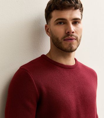 Dark Burgundy Premium Heavyweight Cotton Crew Neck Jumper