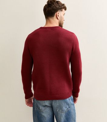 Dark Burgundy Premium Heavyweight Cotton Crew Neck Jumper 4 Dark Burgundy Premium Heavyweight Cotton Crew Neck Jumper
