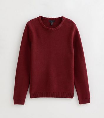 Dark Burgundy Premium Heavyweight Cotton Crew Neck Jumper 5 Dark Burgundy Premium Heavyweight Cotton Crew Neck Jumper