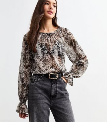 Black Crocodile Effect Faux Leather Belt