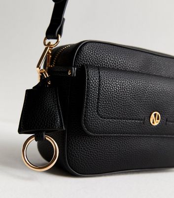 Black Faux Leather Camera Crossbody Bag 3 Black Faux Leather Camera Crossbody Bag