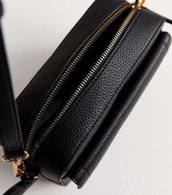 Black Faux Leather Camera Crossbody Bag 5 Black Faux Leather Camera Crossbody Bag