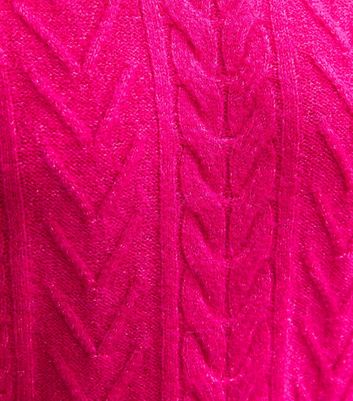 Sunshine Soul Bright Pink High Neck Jumper Dress