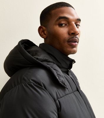 Black Regular Longline Puffer Jacket