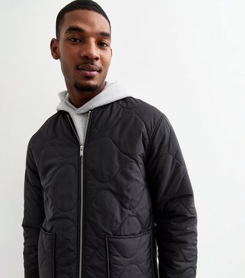 Black Regular Quilted Jacket