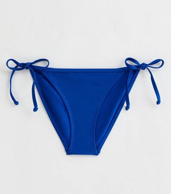 Blue Tie Side Bikini Bottoms