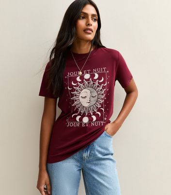 Burgundy Mystic Print T-Shirt