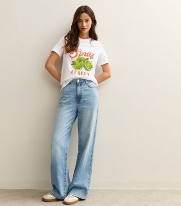 White Spritz Lime Print T-Shirt