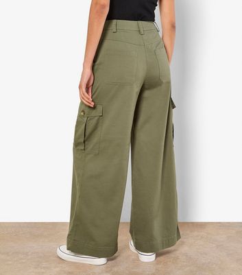 Apricot Light Khaki Wide Leg Cargo Trousers 3 Apricot Light Khaki Wide Leg Cargo Trousers