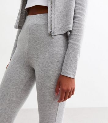 Girls Grey Flared Leggings