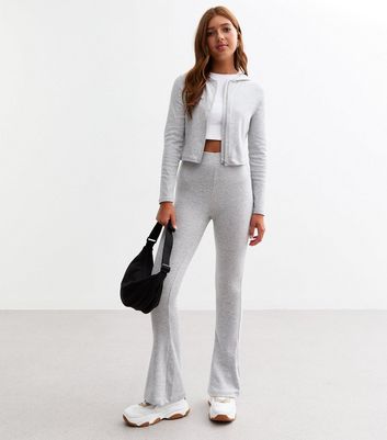 Girls Grey Flared Leggings 3 Girls Grey Flared Leggings