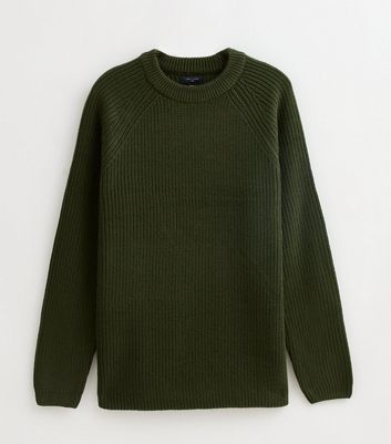 Dark Green Regular Fisherman Knit Crew Neck Jumper 6 Dark Green Regular Fisherman Knit Crew Neck Jumper