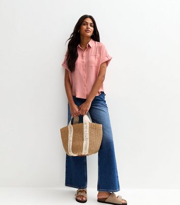 Pink Short Sleeve Chest Pocket Shirt 3 Pink Short Sleeve Chest Pocket Shirt