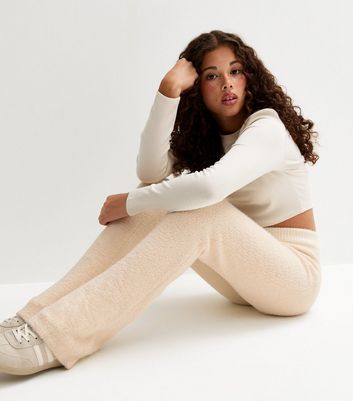 Girls Cream Elasticated Waist Flared Trousers 3 Girls Cream Elasticated Waist Flared Trousers