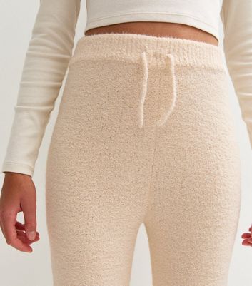 Girls Cream Elasticated Waist Flared Trousers 4 Girls Cream Elasticated Waist Flared Trousers